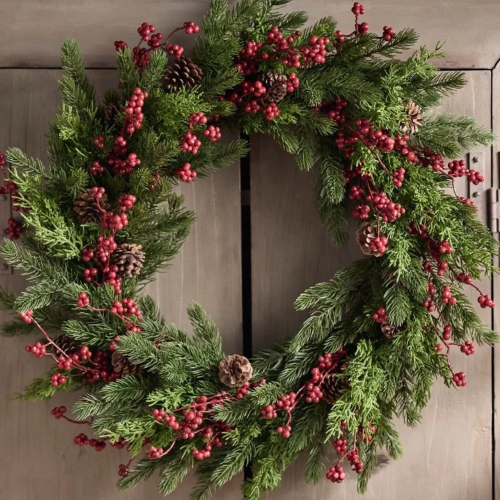Faux Pine Berry Wreath